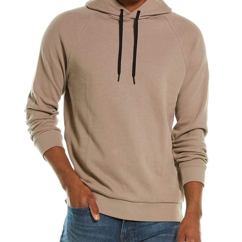 Theory Otto Hoodie Mens Brown Cotton Cashmere Pullover Sweatshirt Sz Small